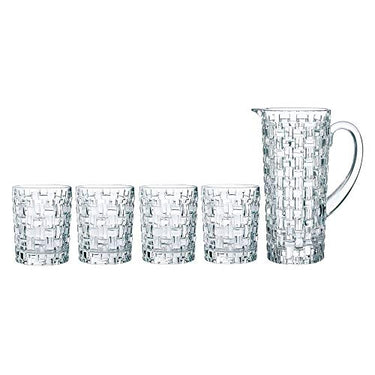 Spiegelau & Nachtmann, 5-teiliges Krug-Set, 1 Krug (1190 ml) + 5 Whiskybecher (330 ml), Kristallglas, Bossa Nova, 0098759-0 im Sale
